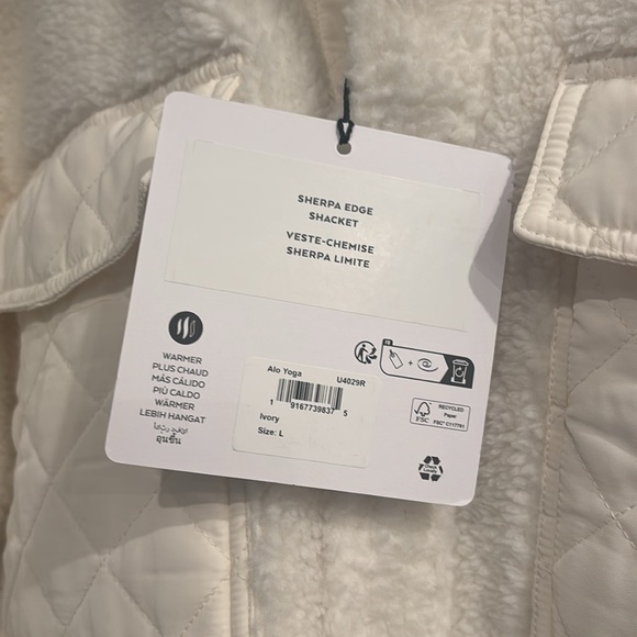 ALO Yoga White Teddy Jacket - Picture 6 of 9